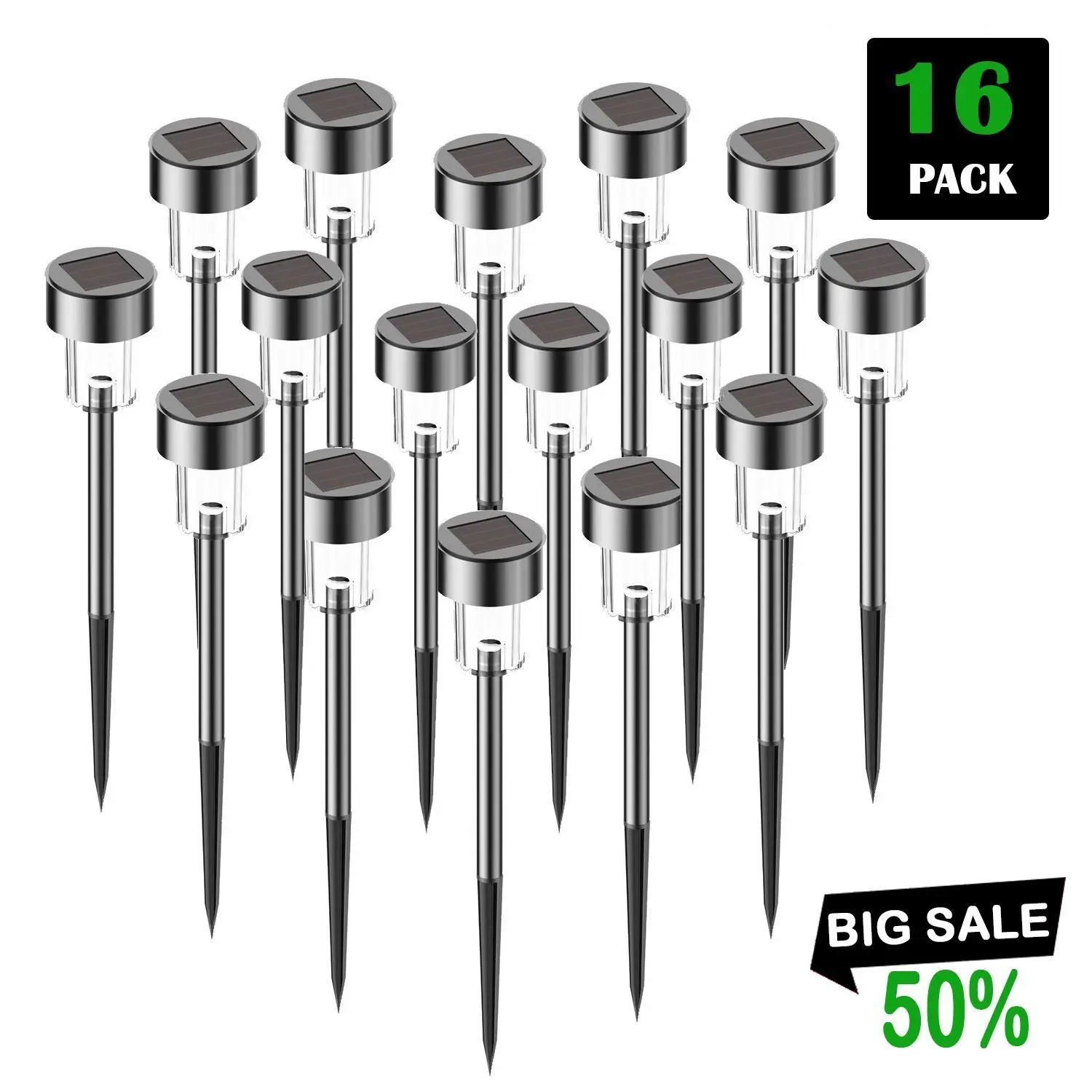 

F5 16pcs Solar Lights Outdoor Solar Powered Pathway Light Landscape Light For Lawn/Patio/Yard/Walkway/Driveway