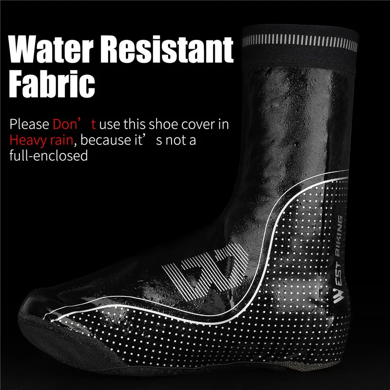 WEST BIKING Rainproof Cycling Shoes Cover Waterproof Windproof Warm Men Women Bike Overshoes Reflective Shoe Cover Protector