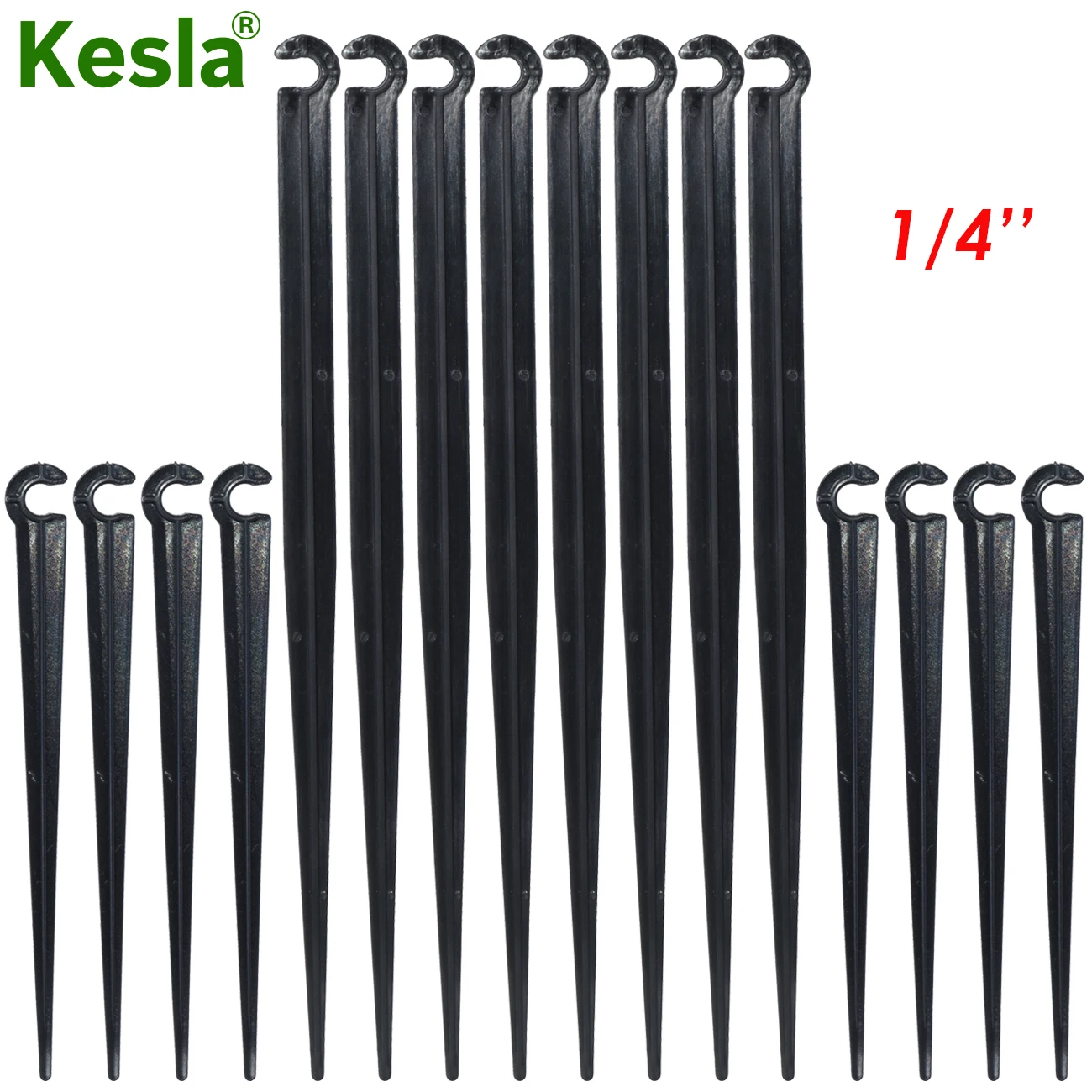 

KESLA Garden 11cm 20cm 1/4" Support Stake Fixed Stems Holder Drip Irrigation 4/7mm Hose Pipe Lines for Flowers Plants Vegetables