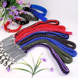 New 50cm Length Nylon Dog Leash Super Strong Dog Collar Lead For Medium Large Dogs with Spring Anti Pull Leash