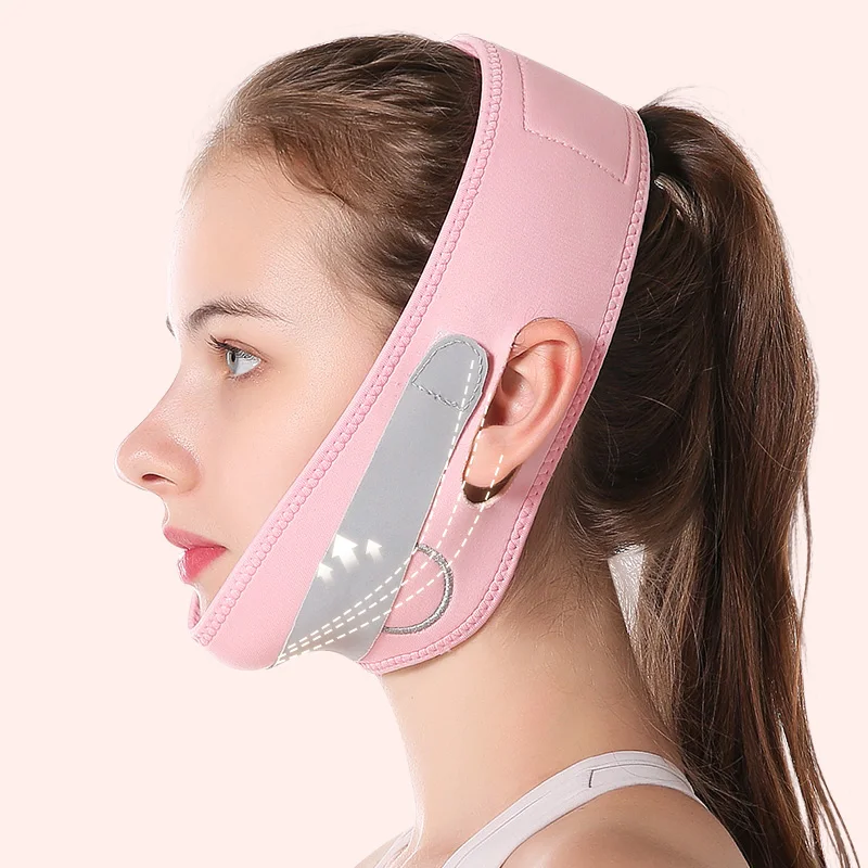 Face Slimming Strap Bandage Graphene V Face Lift Up Shaper Anti Wrinkle Reduce Double Chin Belt