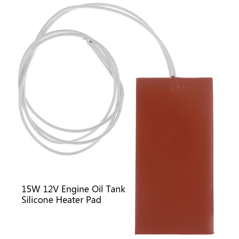 80W 220V 10*20cm Flexible Waterproof Silicon Heater Pad Wire Heater Engine Block Oil Pan Hydraulic Tank Heating Plate Mat
