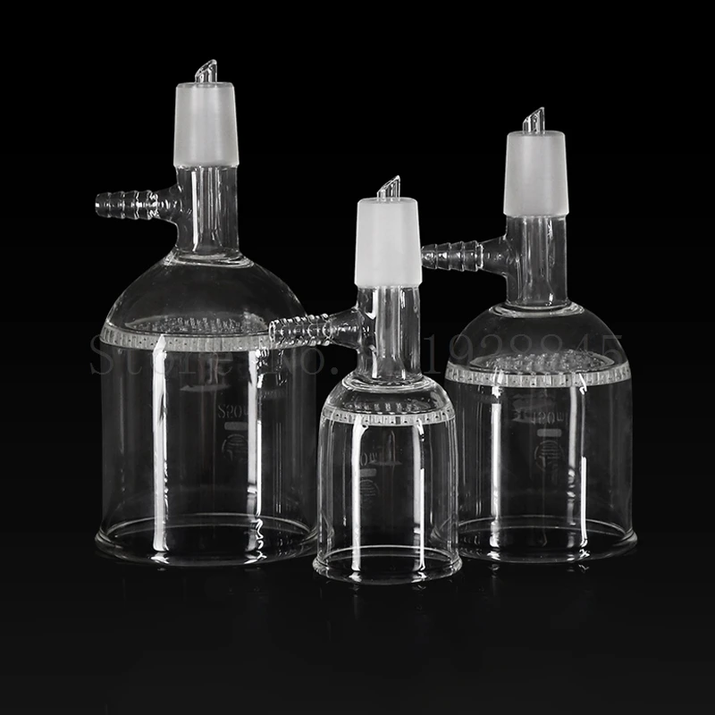 1PCS 35ml 60ml 100ml 150ml 250ml 500ml 1000ml 2000ml 24# Lab Glass suction filter funnel with glass hole filter plate