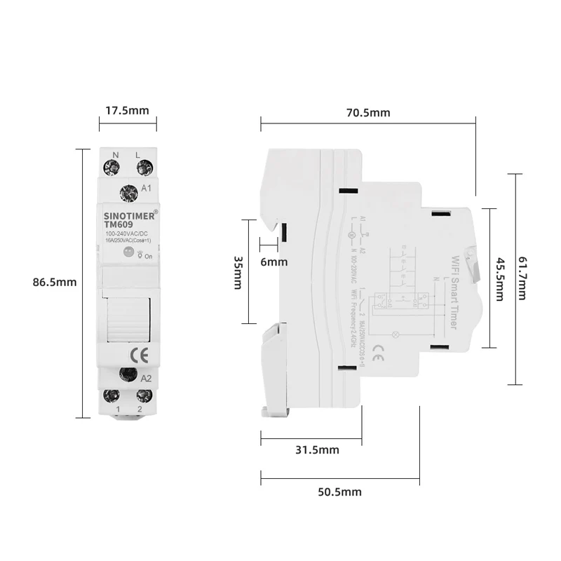 Electric Tuya APP Mobile Remote Control WiFi Smart Timer Switch Wireless Countdown Time Switch Home Staircase Light 220V 110V AC