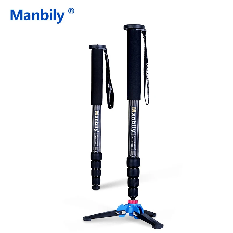 Manbily C333 / C222 Carbon Fiber Monopod Portable Standard For Travelling Gitzo Manfrotto Benro Sirui DSLR Monopod for Camera