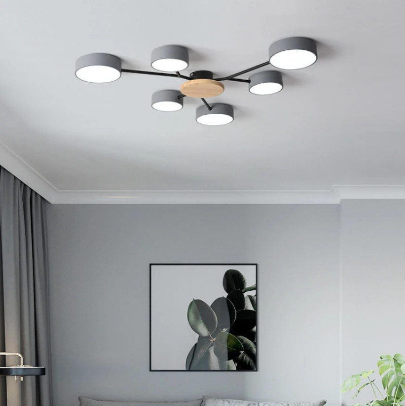 Nordic living room ceiling chandelier dining room kitchen chandelier modern bedroom ceiling lamp LED light villa lighting