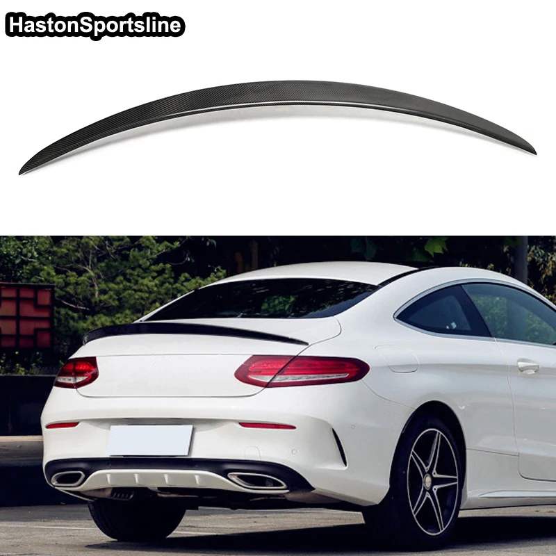 

For Mercedes C Class W205 Coupe 2Door AMG Style Carbon Fiber Rear Trunk Spoiler Car Wing 2015-2018