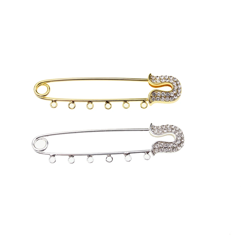3 teile/los Vergoldet Muslim Islamischen Baby Pins Strass Kinderwagen Sicherheitsnadeln Mit Schlaufen für Neugeborene Geschenk Schmuck Machen – Detail 7
