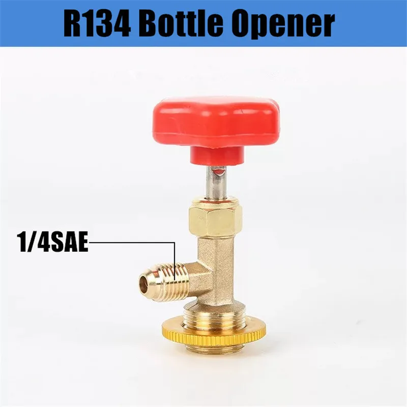 Tap On The Bottle R134 R22 Valve Opener Car Can Tap Adapter Installation Gas Refrigerant Tool Mini Air Conditioner Accessories