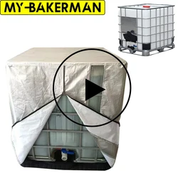 Universal 1000 Liters IBC Outdoor Cover Water Container Tank Cover Waterproof Anti-Dust Sun Protection Heat Insulation Storage