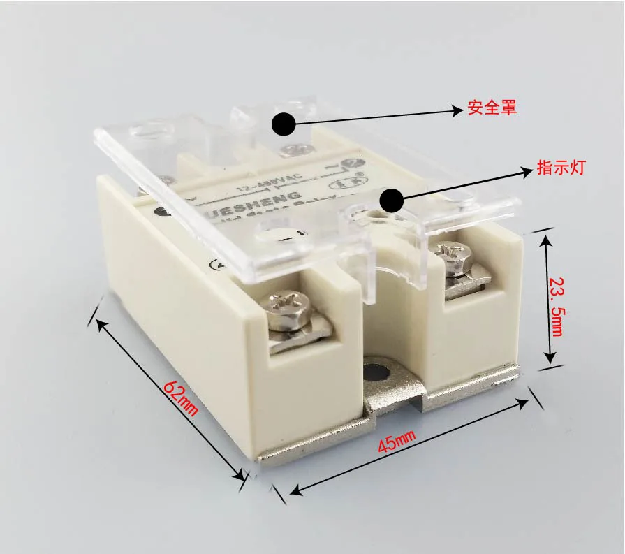 Single-phase DC Controlled AC Solid State Relay SSR-10DA (10A-100A) Model No Contact Contactor