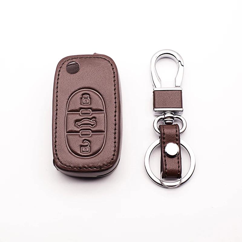 Hot sale The key packet Car-styling High Quality genuine leather car key cover 3 Buttons fold key for AUDI A2 A3 A4 A6 TT shell