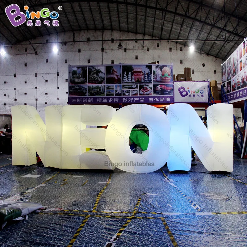 

Customized 7.3x2 Meters Inflatable Letters Backdrop Decoration with LED Lights for Sale / Letter Plate Balloon for Display Toys