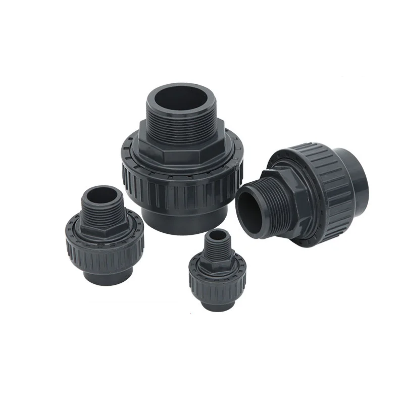 UPVC Union Pipe Fittings Union Water Pipe Connector Plastic Tube Adapter Garden Plant Irrigation Accessories 1 Pcs