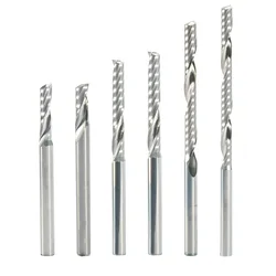 Mèches de routeur CNC en carbure de haute qualité, une seule cannelure, outils de fraisage, CEL 17-62mm, tige 3.175mm 4mm 5mm 6mm, 10 pièces