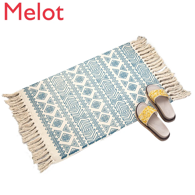 

European Retro Simple All Cotton Minimalist Living Room Bedroom Carpet Home Decoration Carpet living room rug