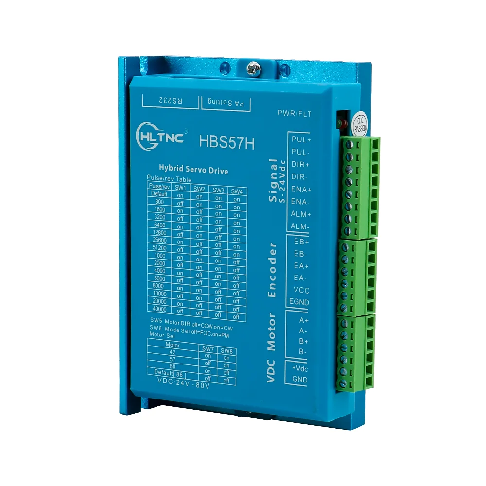 New HBS57H Hybrid servo driver 24-80V VDC 5A High stability and high quality motor driver for Nema23 Nema24 close loop motor