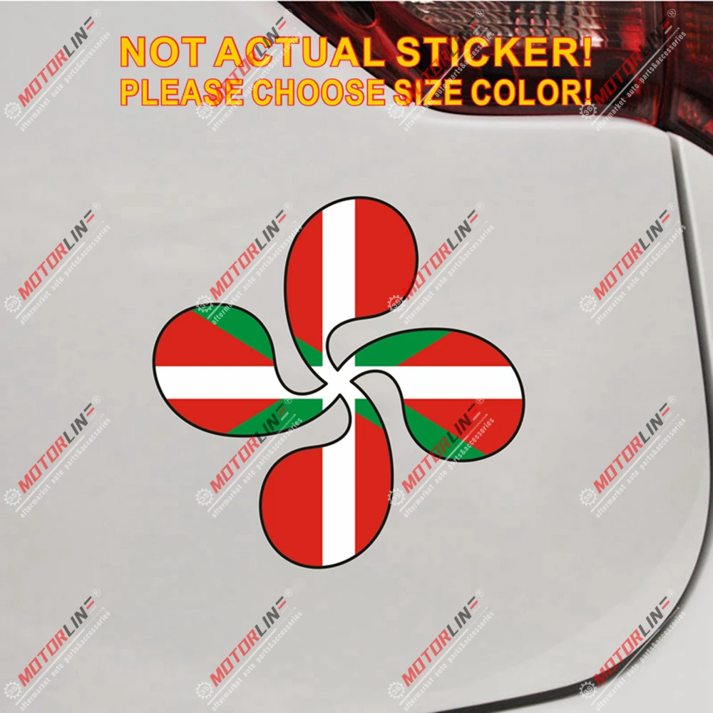 Lauburu Basque Cross Decal Sticker Car Vinyl Reflective pick size Spain Spanish