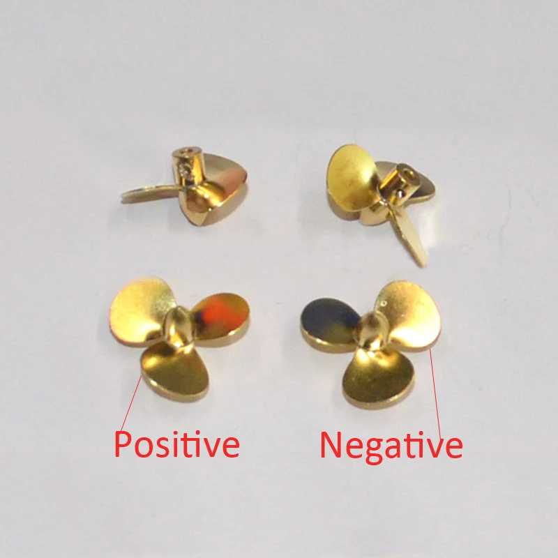 23mm Copper 3-blades Propeller Paddle Hole Dia. 2mm CW CCW Props for RC Model Boat DIY Accessories Spare Parts