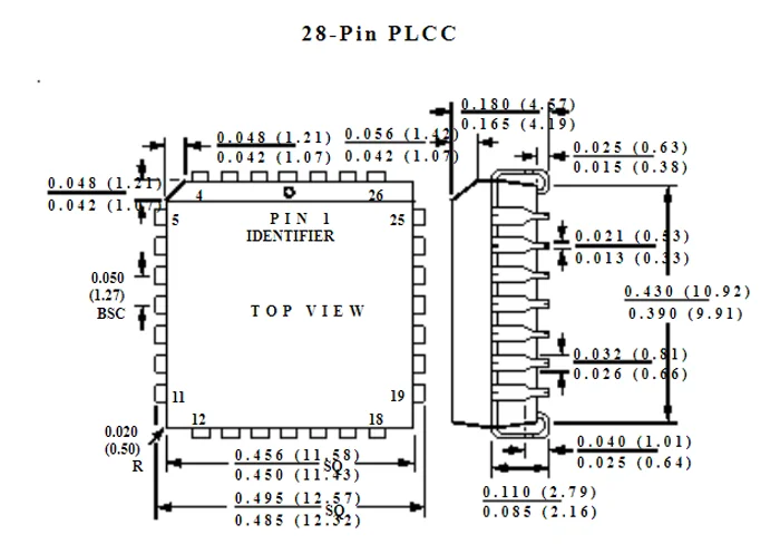 WPLCC-28 ic test socket PLCC28 TEST SOCKET 28 pin plcc