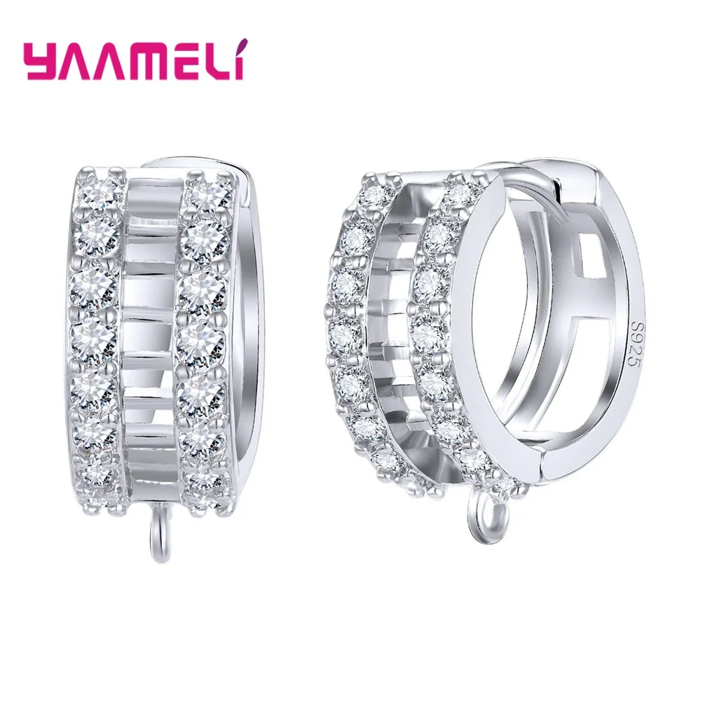 New Trendy Girls 925 Sterling Silver Needle Huggies Earrings Small Hoop Earrings Anti-Allergic Jewelry Accessory For Women