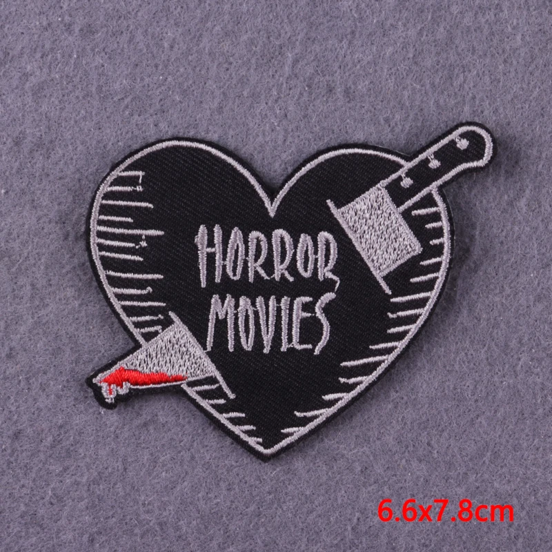 Hippie Punk Patches Embroidered Patches For Clothing T-shirt DIY Magic Knife Stripes Iron On Patches For Kids Cloth Appliques