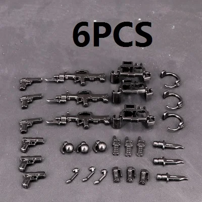 MOC Waffen Gewehr Pistole Ausrüstung Set Pistolen Militär Waffen Kompatible Figuren Baustein Ziegel Mini Kinder Spielzeug Hobbys
