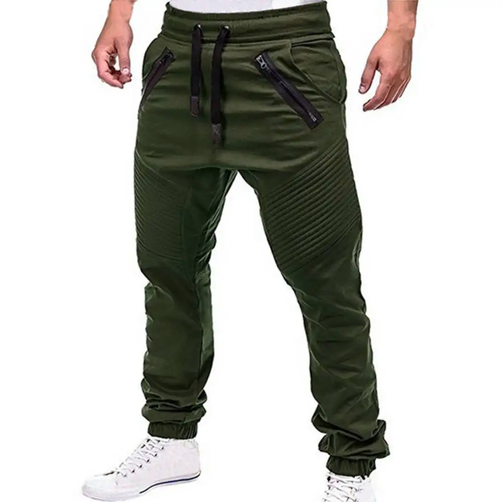 Heren Cargo Broek Casual Joggingbroek Effen Dunne Joggingbroek Mannen Multi-Pocket Broek Heren Sportkleding Harem Kokerbroek M-4XL