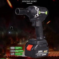 110-240V 630N.m 288VF Cordless Electric Impact Wrench High PowerElectric Wrench Brush 1x Li-ion Battery Power Tools