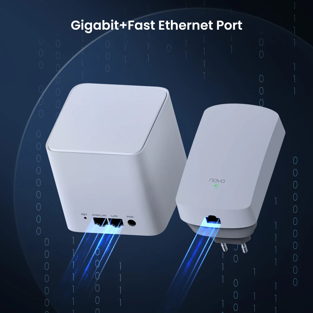 Tenda Nova Router Mesh WiFi MW5 Up to 3500 sq.ft. Whole Home Gigabit Mesh Router 2.4&5Ghz Wireless Repeater Internet Networking