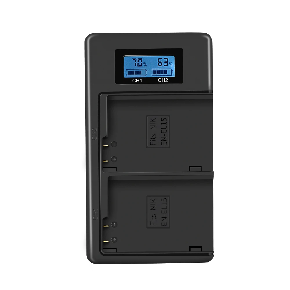 Kamera USB z inteligentną EL-15 z ładowarką bateria dla nikona D7200 D600 D850 D750 D610 szybka ładowarka mobilny powerbank z podwójnym ładowaniem