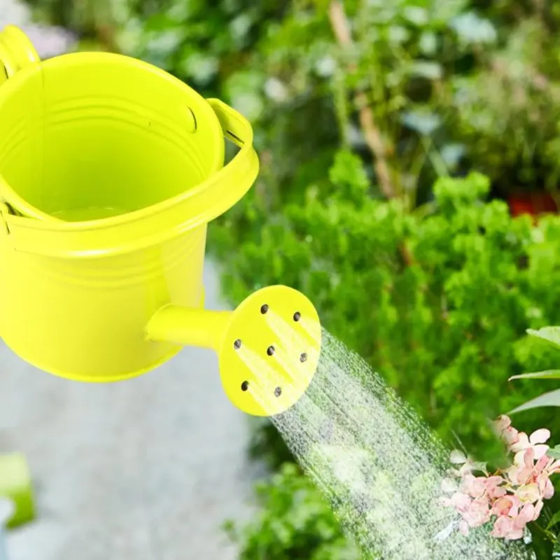 1pc 2021 New Candy Color Mini Sprinkler Home Garden Indoor Vintage Flower Metal Planting Pot Watering Iron Pott Cheap Wholesale