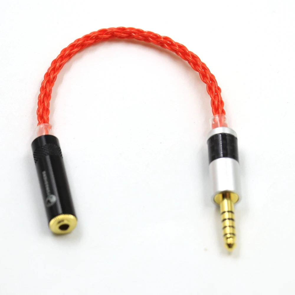 TOP-HiFi UPOCC Single Crystal Copper 4.4mm Balanced Male to 3.5mm Stereo Female Audio Adapter Connector Cable