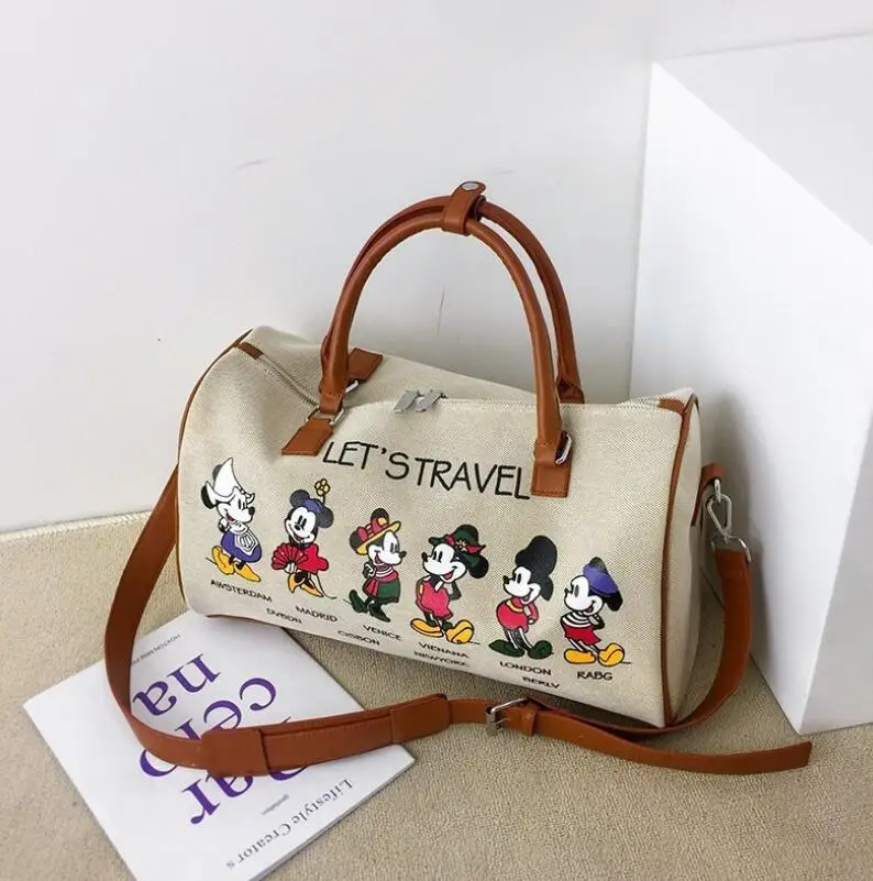 Original Disney Mickey mouse women shoulder messenger bag lady minnie handbag Travel bag High capacity for women Shopping bag