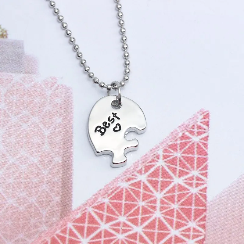 3 Pcs/Set New Heart Shape Puzzle Best Friend Necklace For Girls Long Chain Sister Bff Friendship Forever Jewelry Gifts 2023 Hot