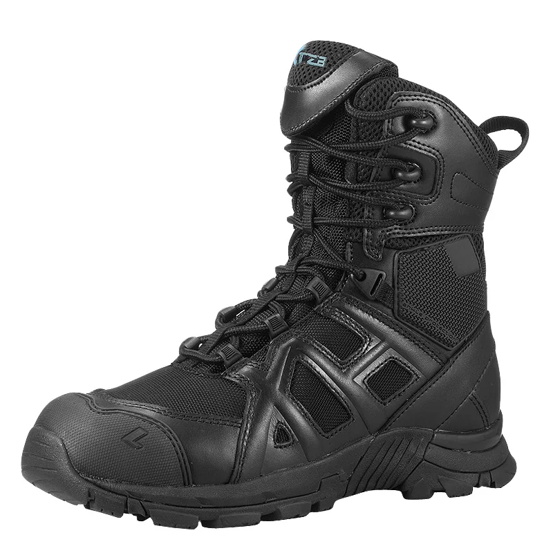 High Tube Leder Mesh atmungsaktive Anti-Rutsch-Stiefel Outdoor-Sport training Klettern Wüste Wanderschuhe