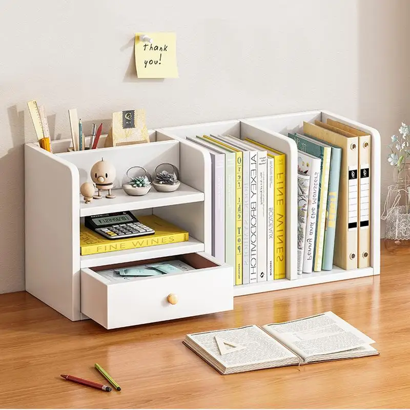 Ins Simple Desktop Storage Rack Drawer Pen Holder Bookshelf Table Dormitory Large Storage Space Bookcase Sundries Storage Rack