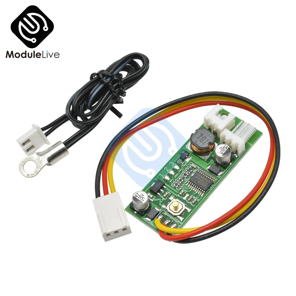 DC 12V Temperature Controller Denoised ON/OFF Speed Controller  for PC Fan/Alarm Board Module With Wired Cable Temp Tools