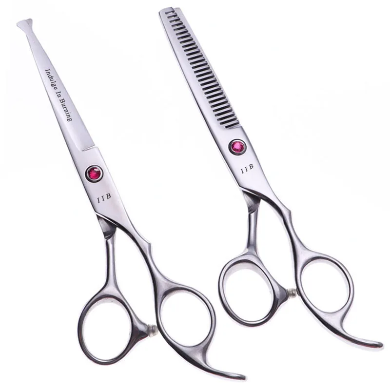 6 Inch Professional Pet Scissors Dog Grooming Straight Cutting+Thinning Shears Kit Japan440C Safety Use of Animals