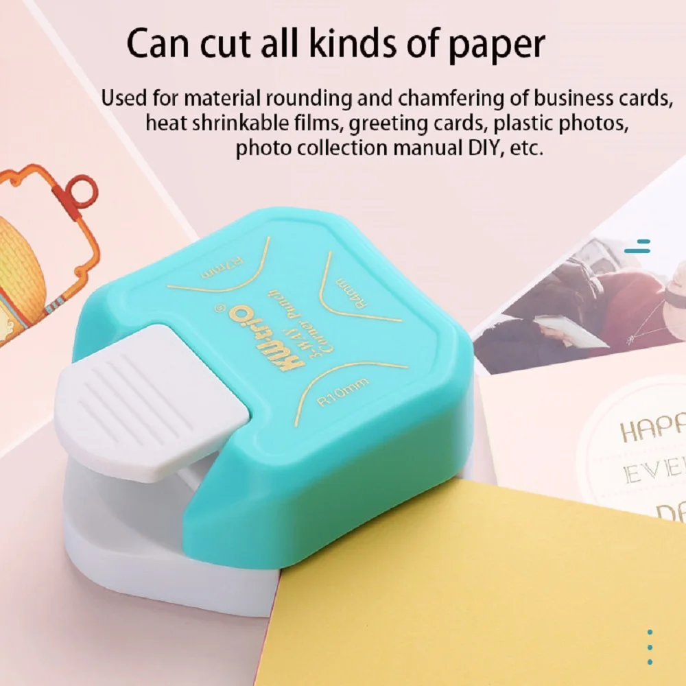 3 In 1 Corner Rounder Paper Punch R4 R7 R10 punzonatrice In plastica fai da te Circle Pattern Card Paper Photo Hole Punch Cutter Tool