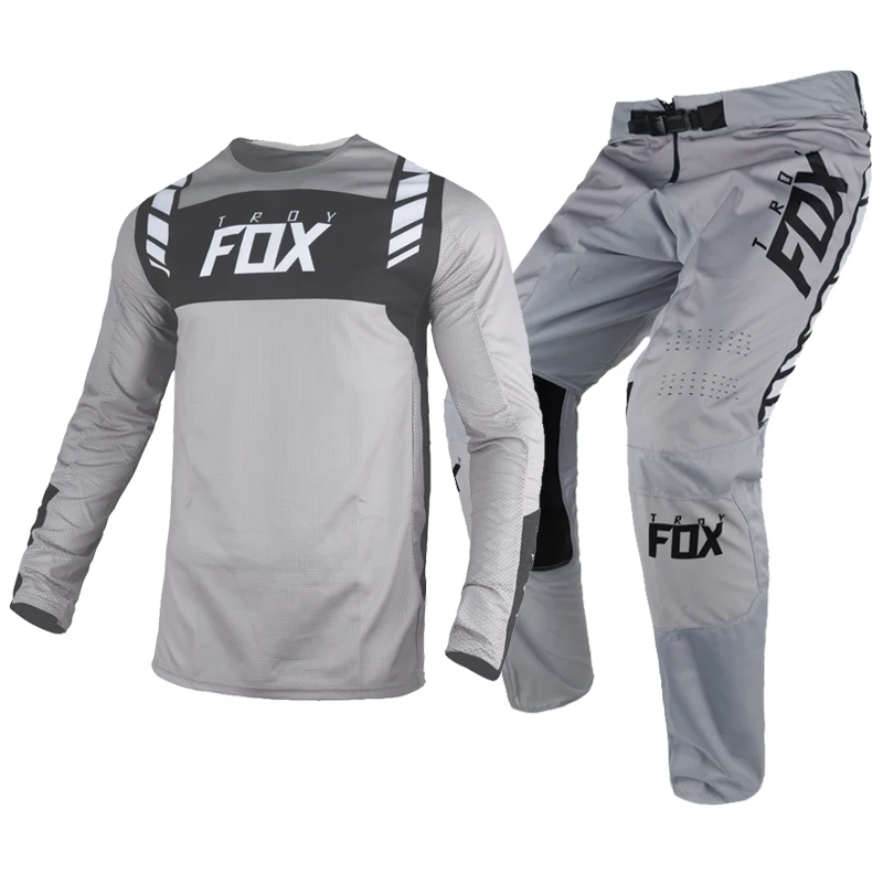 

Gray MX ATV Dirt Bike Mach 360 Gear Set Motorbike Motocross Suit Mountain Bicycle Offroad Mens Grey Jersey Pants