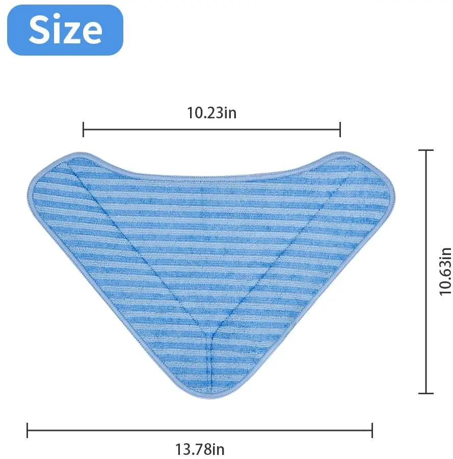 KeeTidy Triangle Replacement Mop Pads for PurSteam ThermaPro Elite 12 in 1 and PureClean XL Rolling Steam Cleaner  6 Packs