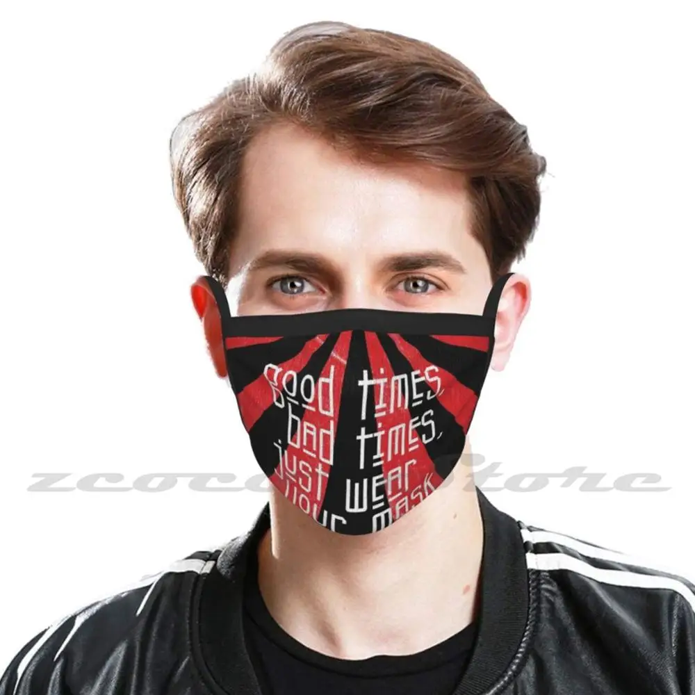 Masker Masker Doek Wasbare Diy Filter Pm2.5 Volwassen Kinderen En Roll Alt Grunge Band Muziek Nerd