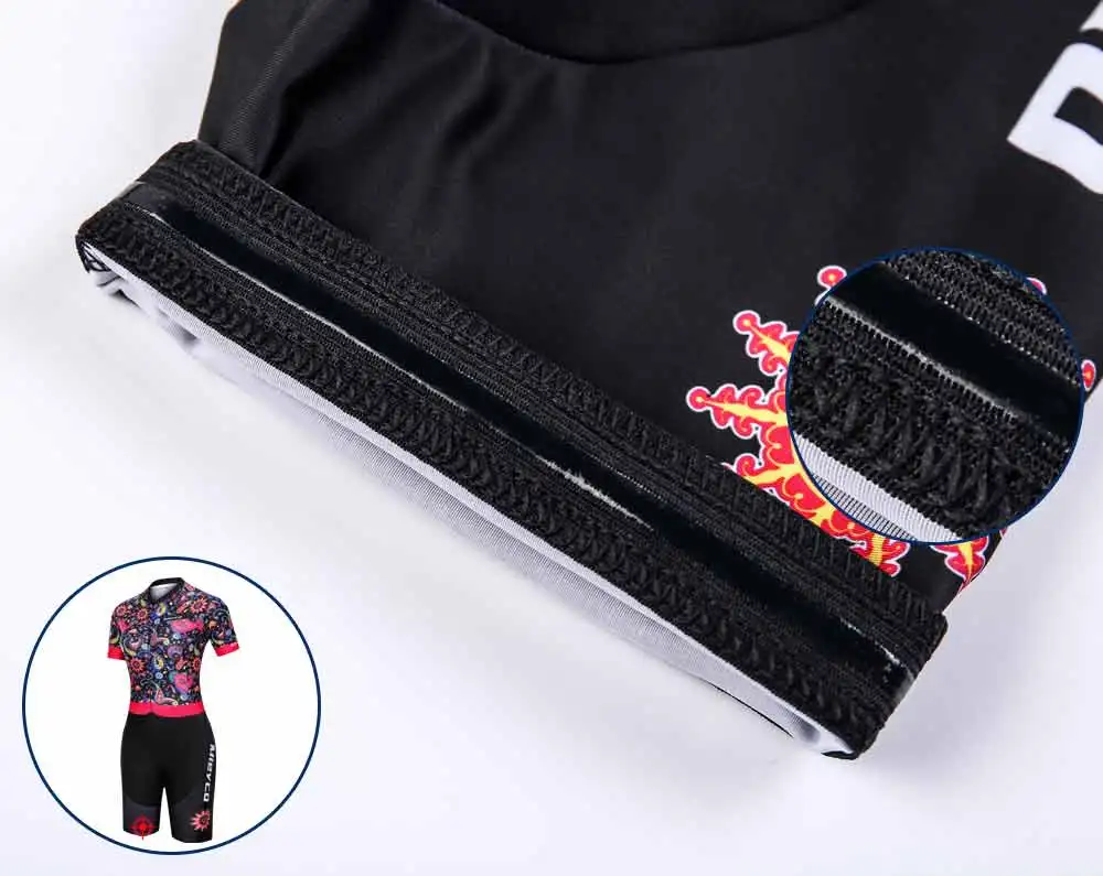 Sommer-Triathlon-Fahrradoutfit, Kurzarm-Jumpsuit, Sweatshirt und Radhose, Fahrradtour, Radsport-Trikot-Set – Detail 12