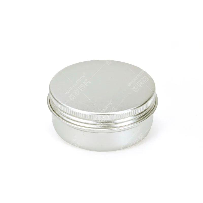 50pcs 57 * 27mm aluminum box 50ml threaded aluminum can hair wax balm cosmetic fishing line bait aluminum box