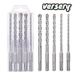 5Pcs 5-6-8-10-12mm SDS PLUS Shank Electric Hammer Carbide Drill Bits 160mm Length For Concrete Wall Granite Masonry Brick Stone