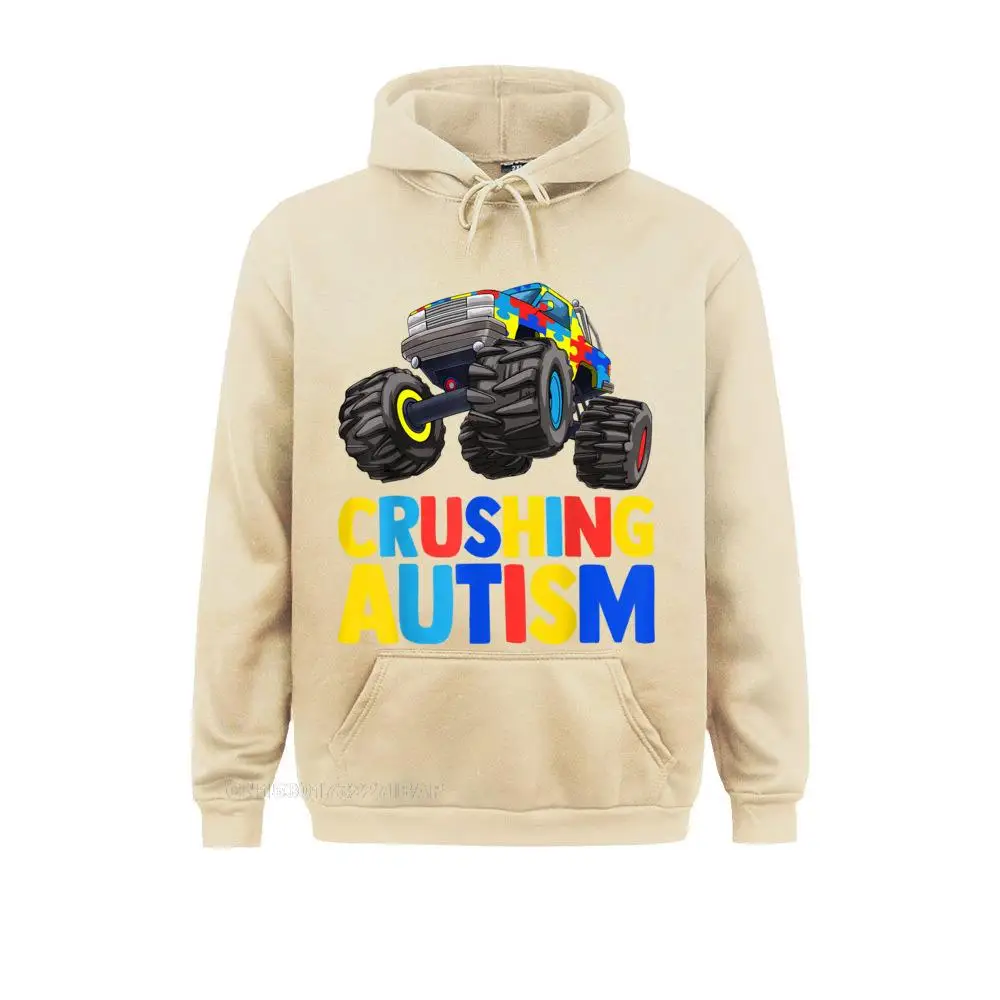 Monster Truck Crushing Austim Shirt Autism Awareness Hoodie Hoodies Clothes Lovers Day On Sale Printed Men Sweatshirts Europe