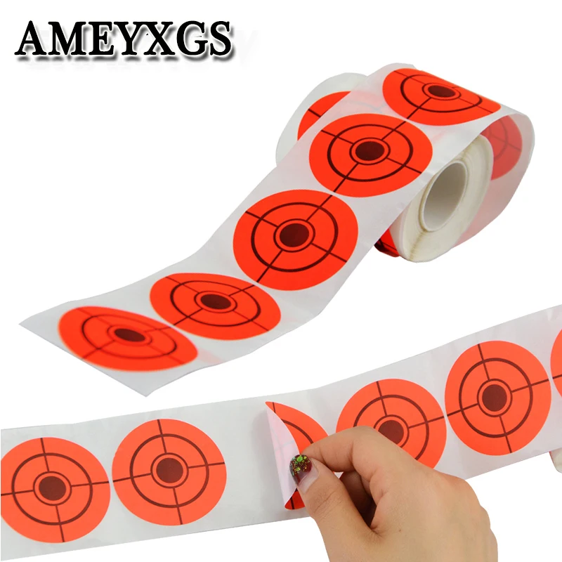 

1Roll Archery Target Paper Shooting Practice Target Sticker 2inch Self-adhesive Indoor Outdoor Hunting Bow And Arrow Accessories