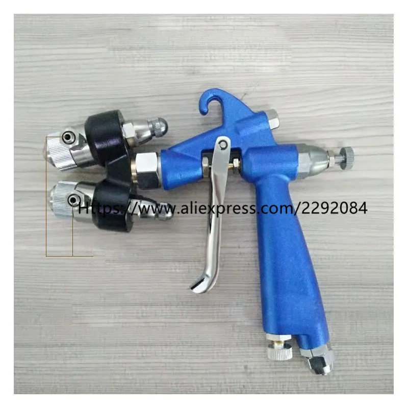 High quality Double Nozzle Nanometer Spray Gun HVLP Sprayer Paint Spray Tool Air Compressor Two-Component Nozzle