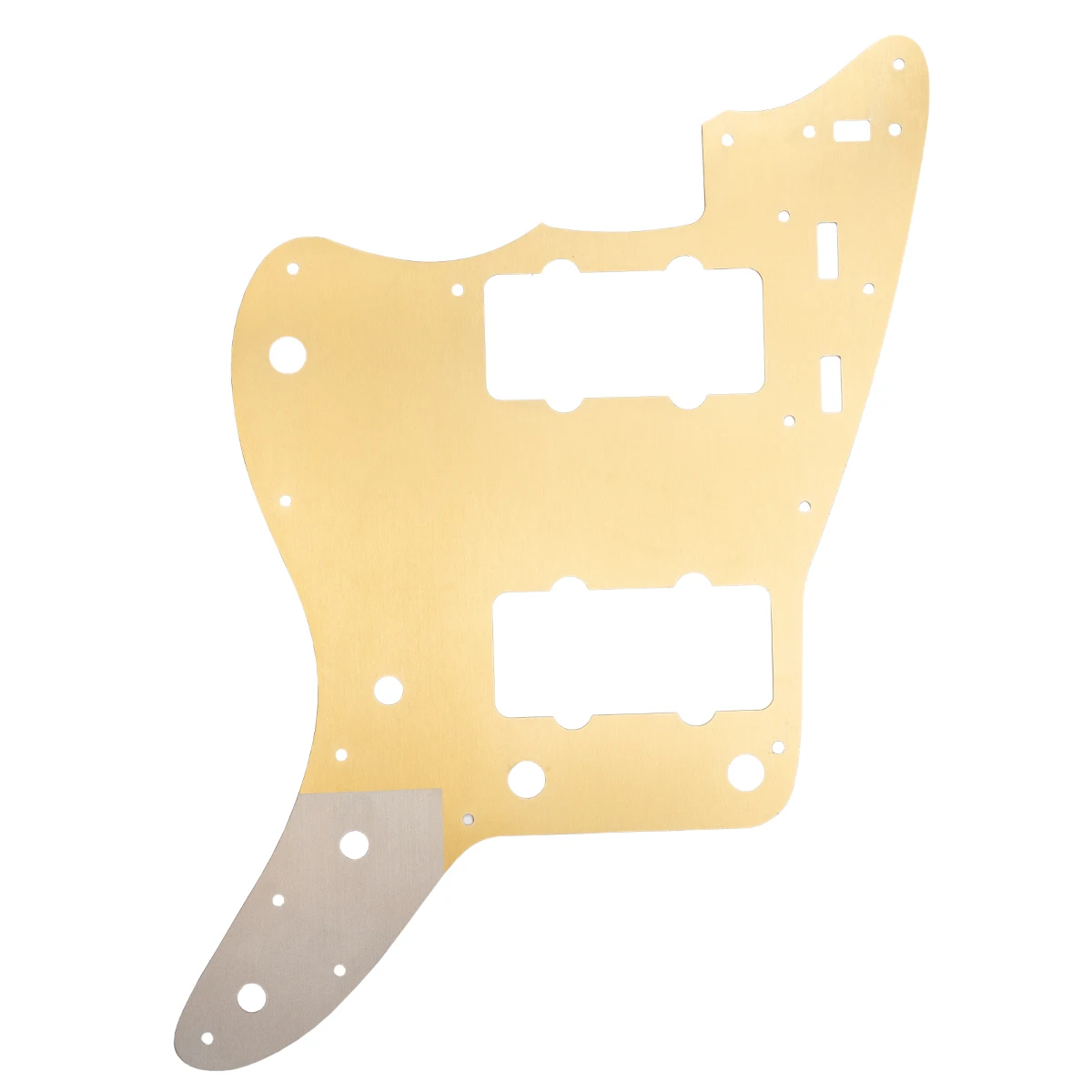 Musiclily Pro 13-Hole Aluminum Vintage 60s Jazzmaster Pickguard for Fender American Vintage Reissue Jazzmaster, Gold Anodized